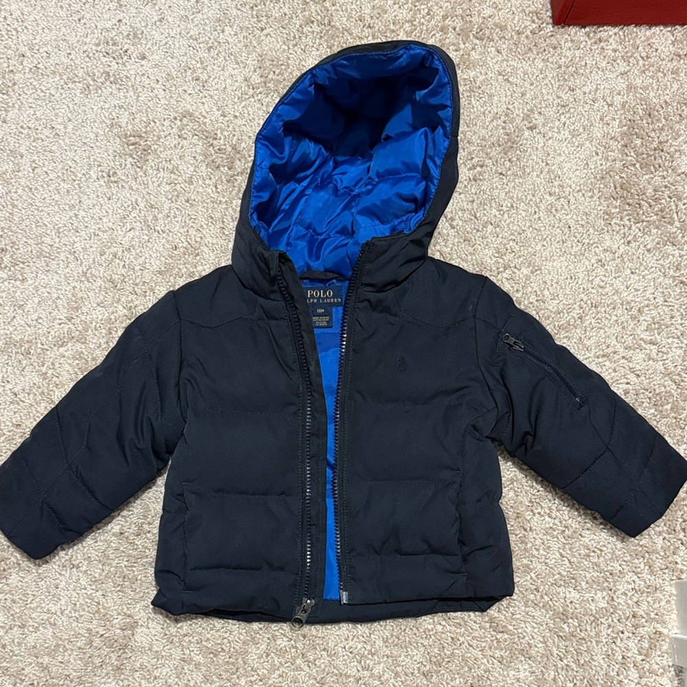 Polo by Ralph Lauren Kids Navy and Royal Blue Puffer Jacket